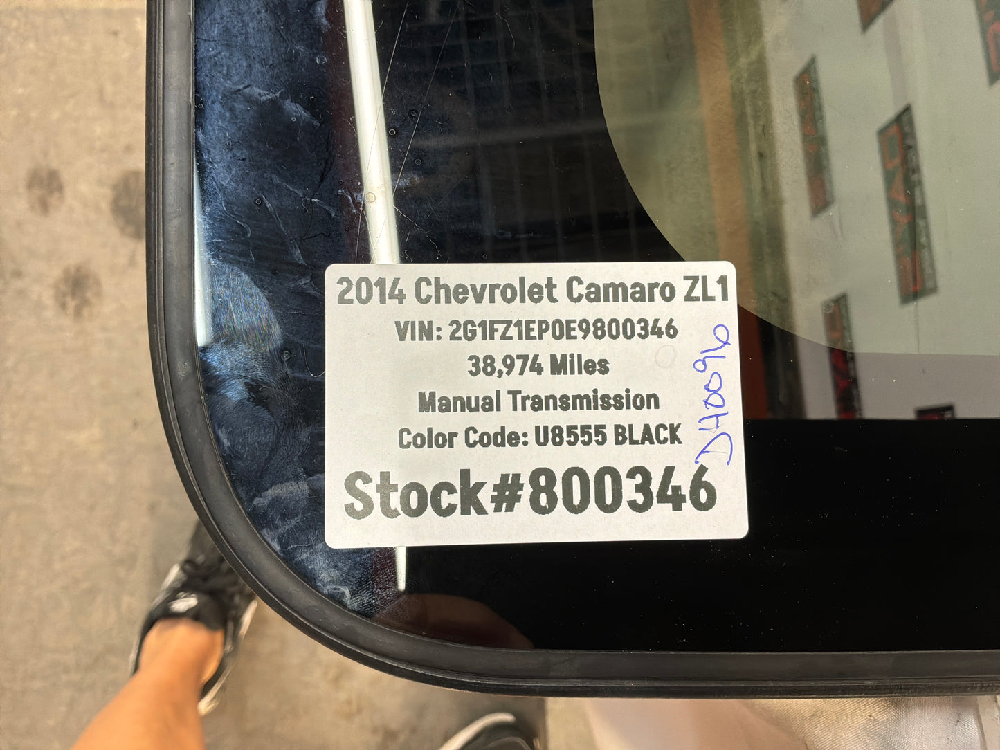 2014 Chevy Camaro ZL1 Sun Moon Roof Sunroof Glass OEM