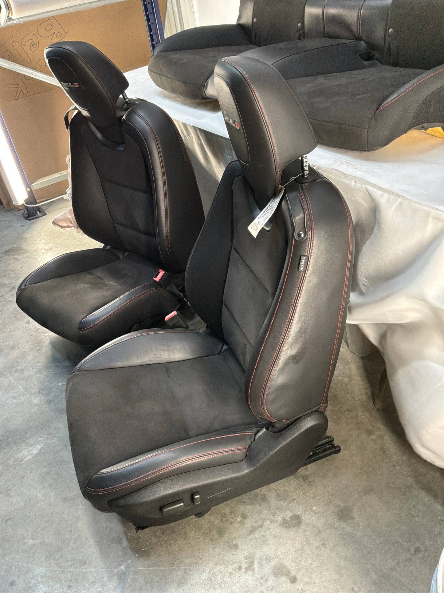 2014 Chevy Camaro ZL1 Seats Front and Rears Black Leather Suede OEM