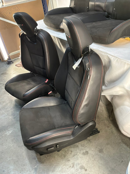 2014 Chevy Camaro ZL1 Seats Front and Rears Black Leather Suede OEM