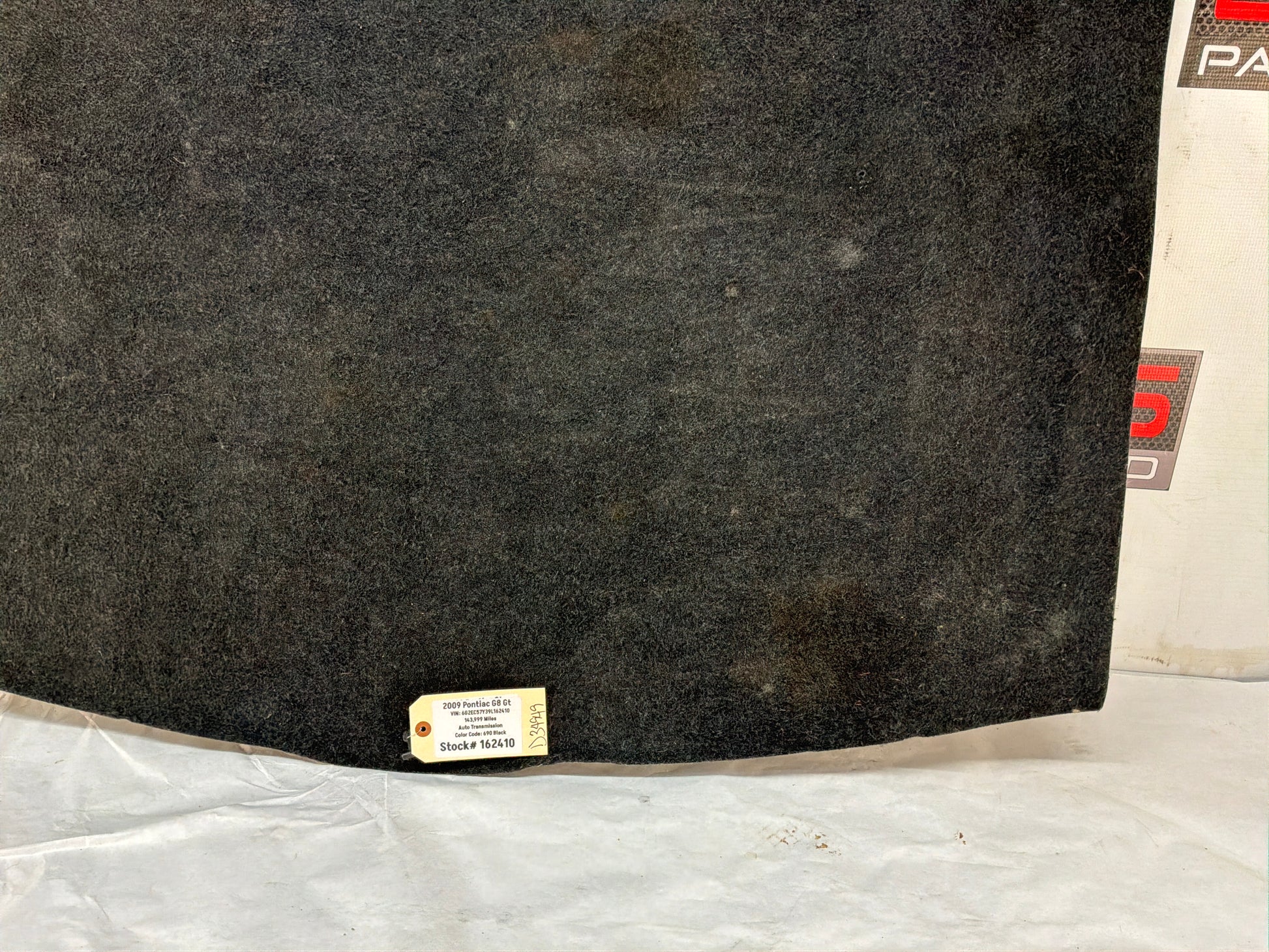Trunk floor carpet - Day's Parts Yard