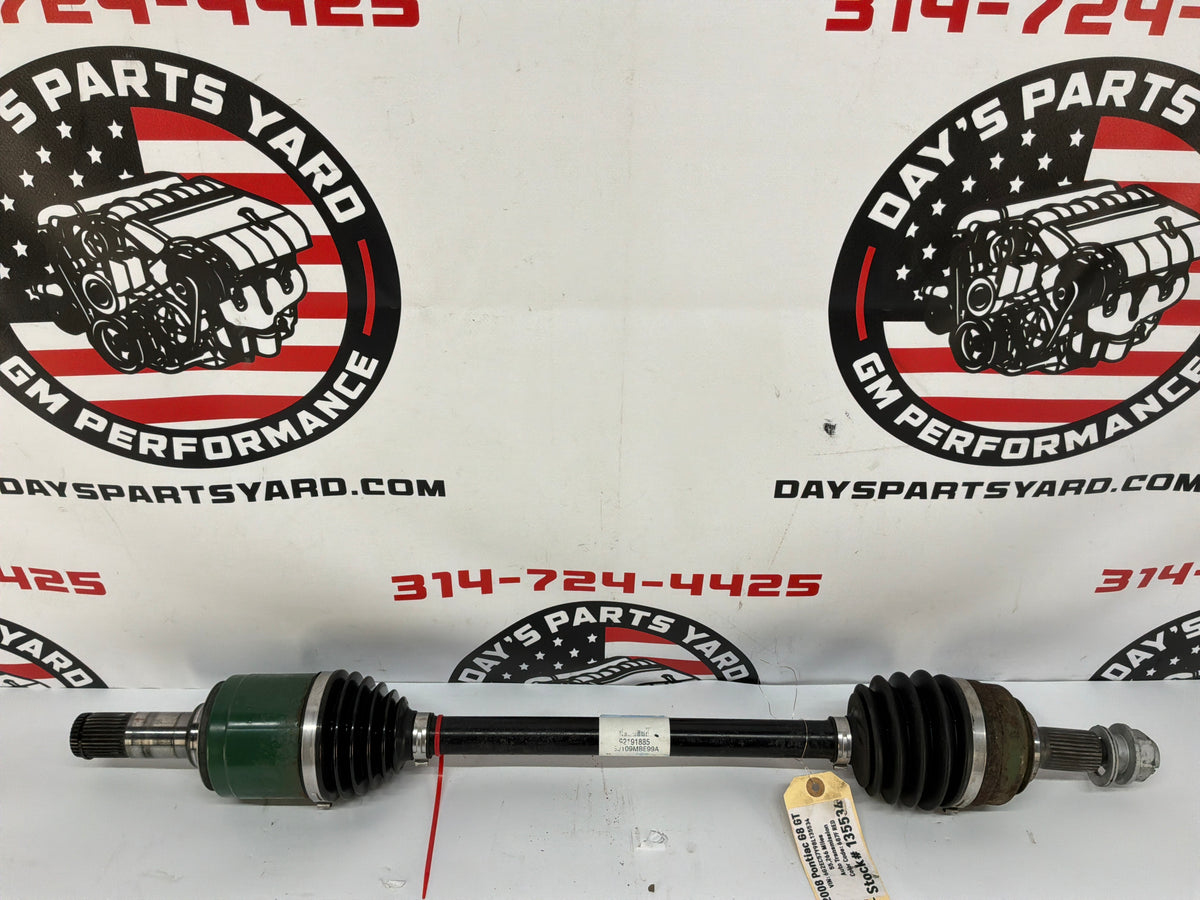 2008 Pontiac G8 GT RH Passenger Rear CV Axle Half Shaft OEM