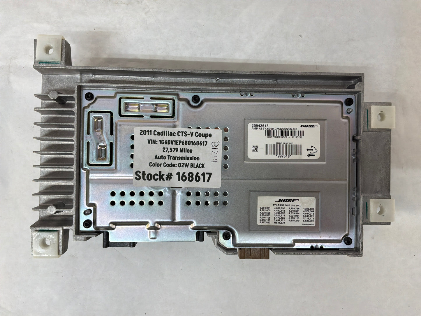 2011 Cadillac CTS-V Coupe Bose Radio Stereo Amplifier OEM