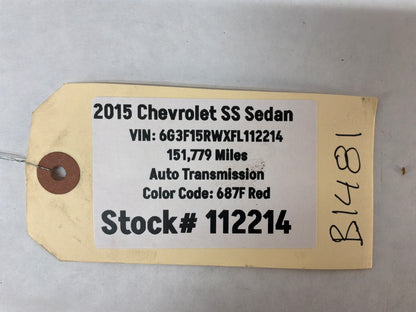 2015 Chevy SS Sedan Driveshaft Drive Shaft Couplers Isolators OEM