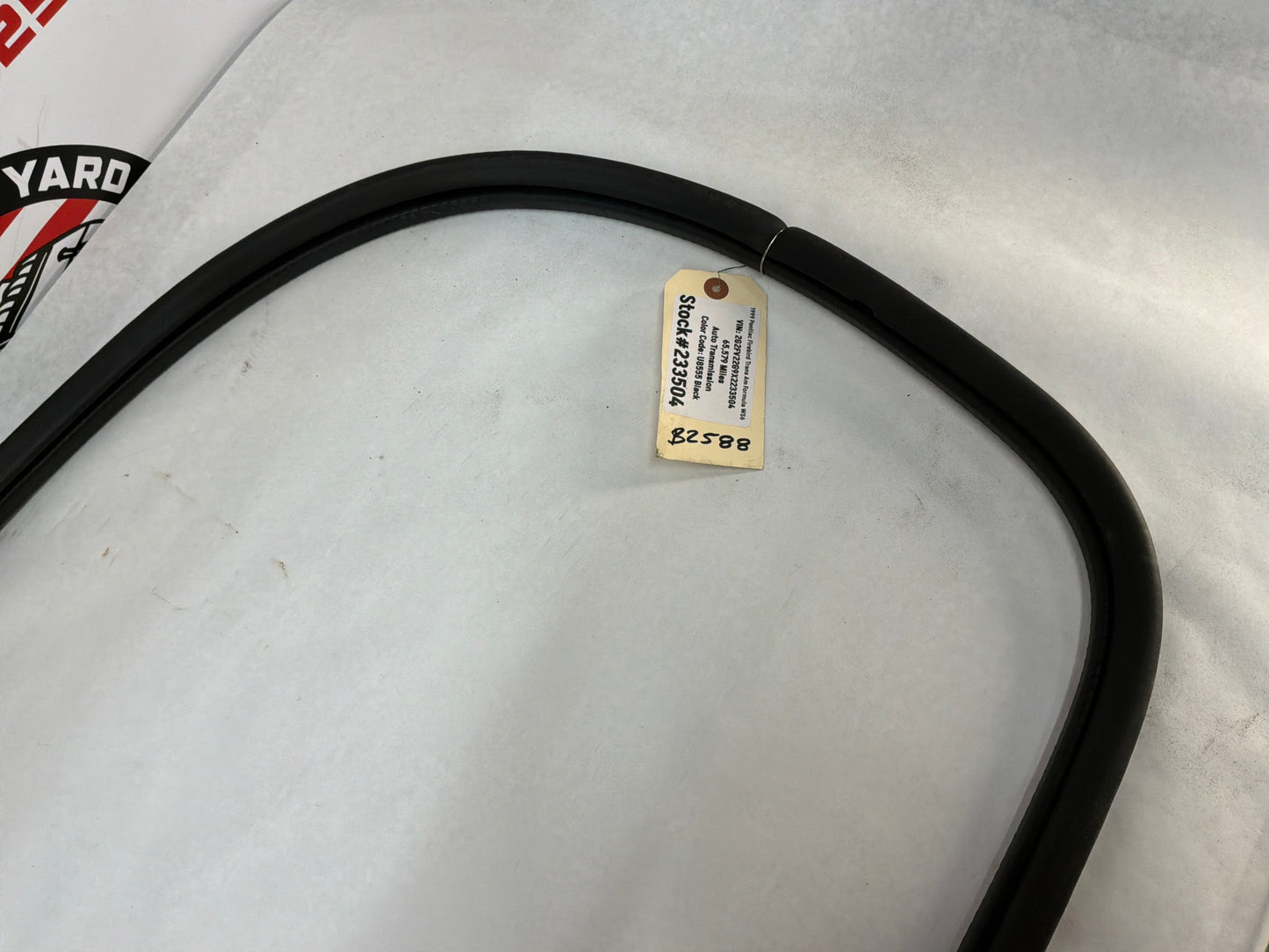 1999 Pontiac Firebird Trans Am Formula WS6 LH Driver Door T-Top Weather Strip Rubber Seal OEM
