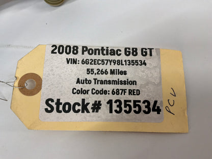 2008 Pontiac G8 GT EVAP PCV Lines Hoses Tubes Pipes OEM