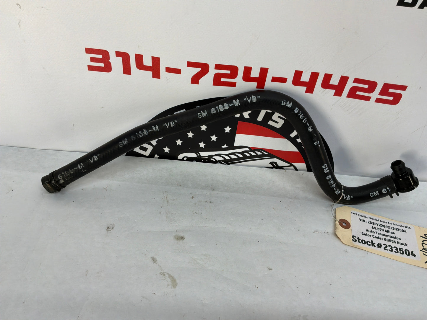 1999 Pontiac Firebird Trans Am Formula WS6 Brake Booster Vacuum Hose Line Tube OEM
