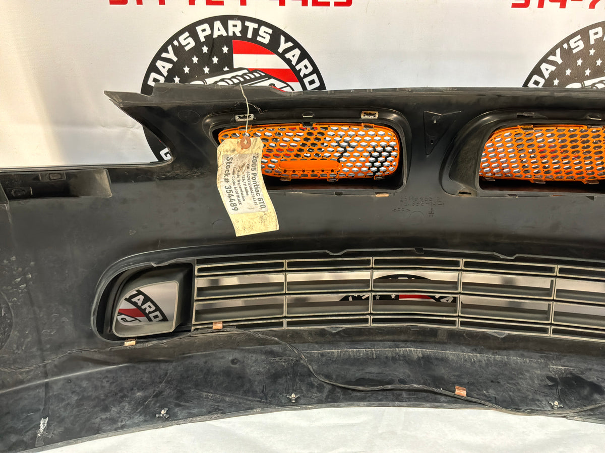 2005 Pontiac GTO SAP Complete Front Bumper Cover Fascia Black OEM