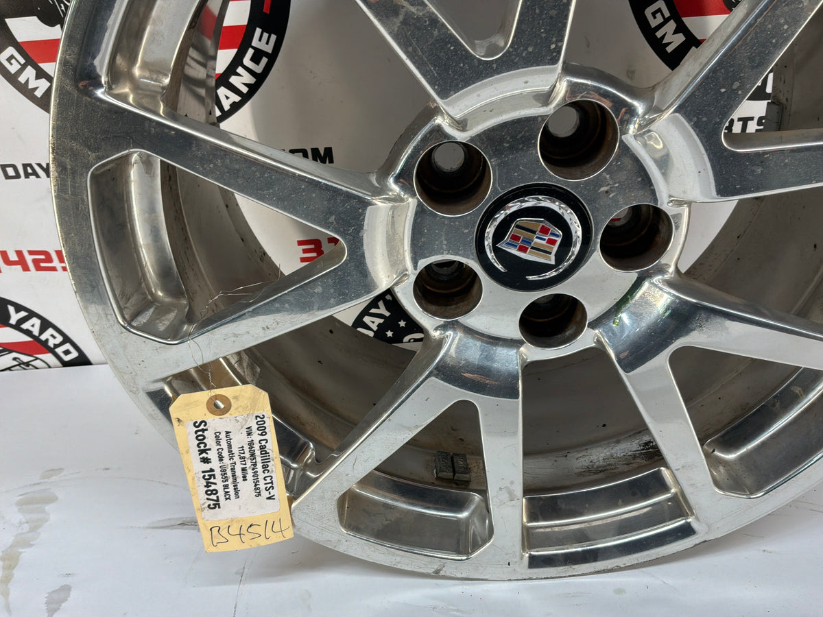 2009 Cadillac CTS-V Sedan Rear Factory OEM Polished Wheel Rim 19x9.5