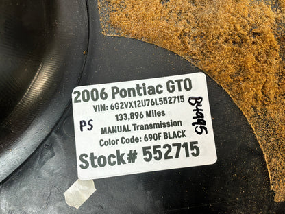 2006 Pontiac GTO RH Passenger Interior Kick Panel Trim Molding Cover OEM