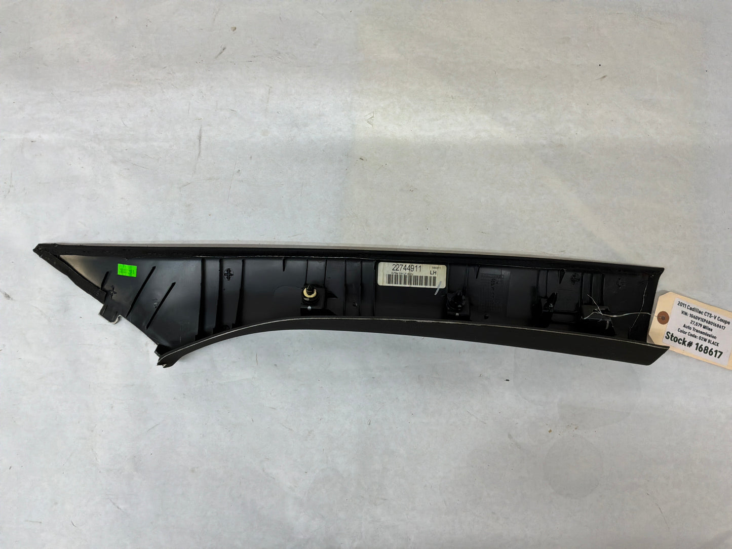 2011 Cadillac CTS-V Coupe LH Driver Windshield A Pillar Interior Trim OEM