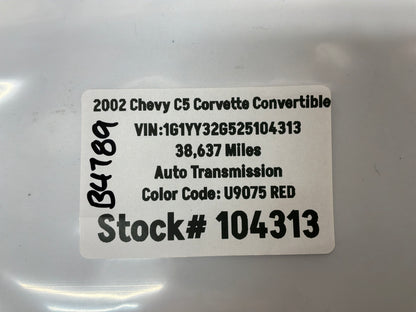 2002 Chevy C5 Corvette Convertible Wheel Center Cap No Logo NEW