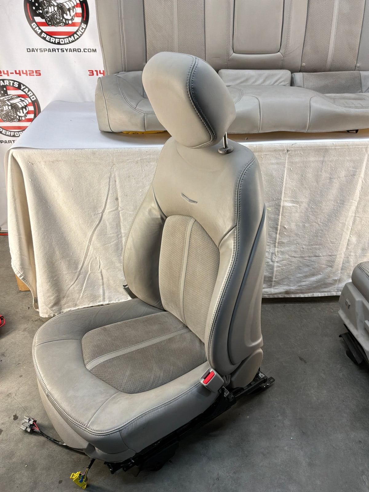 2009 Cadillac CTS-V Seats Fronts and Rears Leather and Suede OEM Titanium