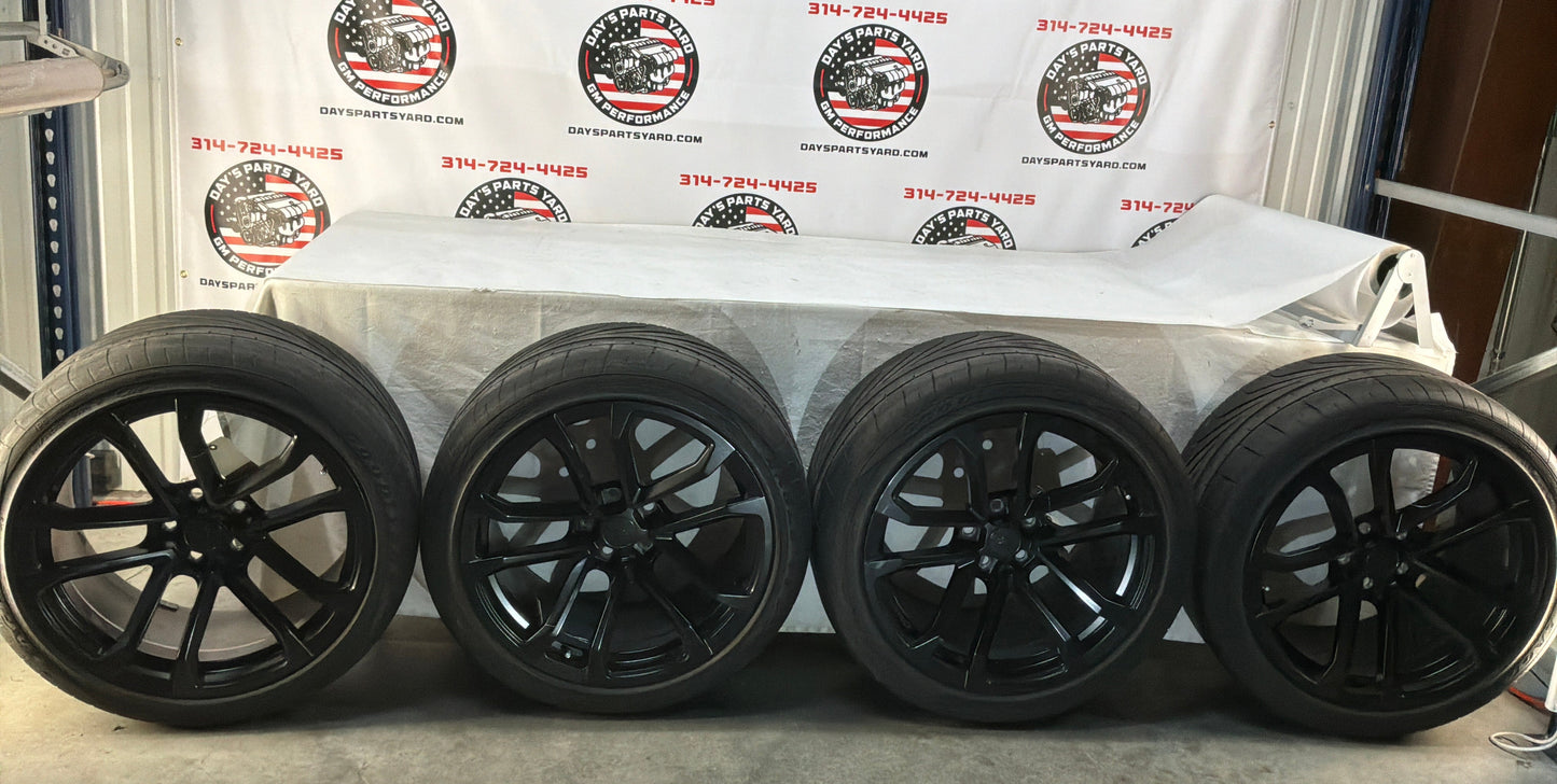 2014 Chevy Camaro ZL1 Factory OEM Wheels Rims and Goodyear Eagle F1 Tires 20X10 20X11