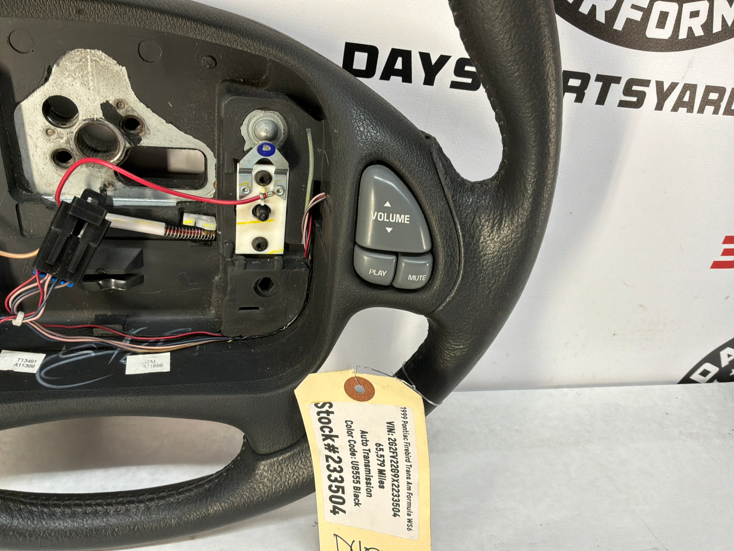 1999 Pontiac Firebird Trans Am Formula WS6 Steering Wheel OEM