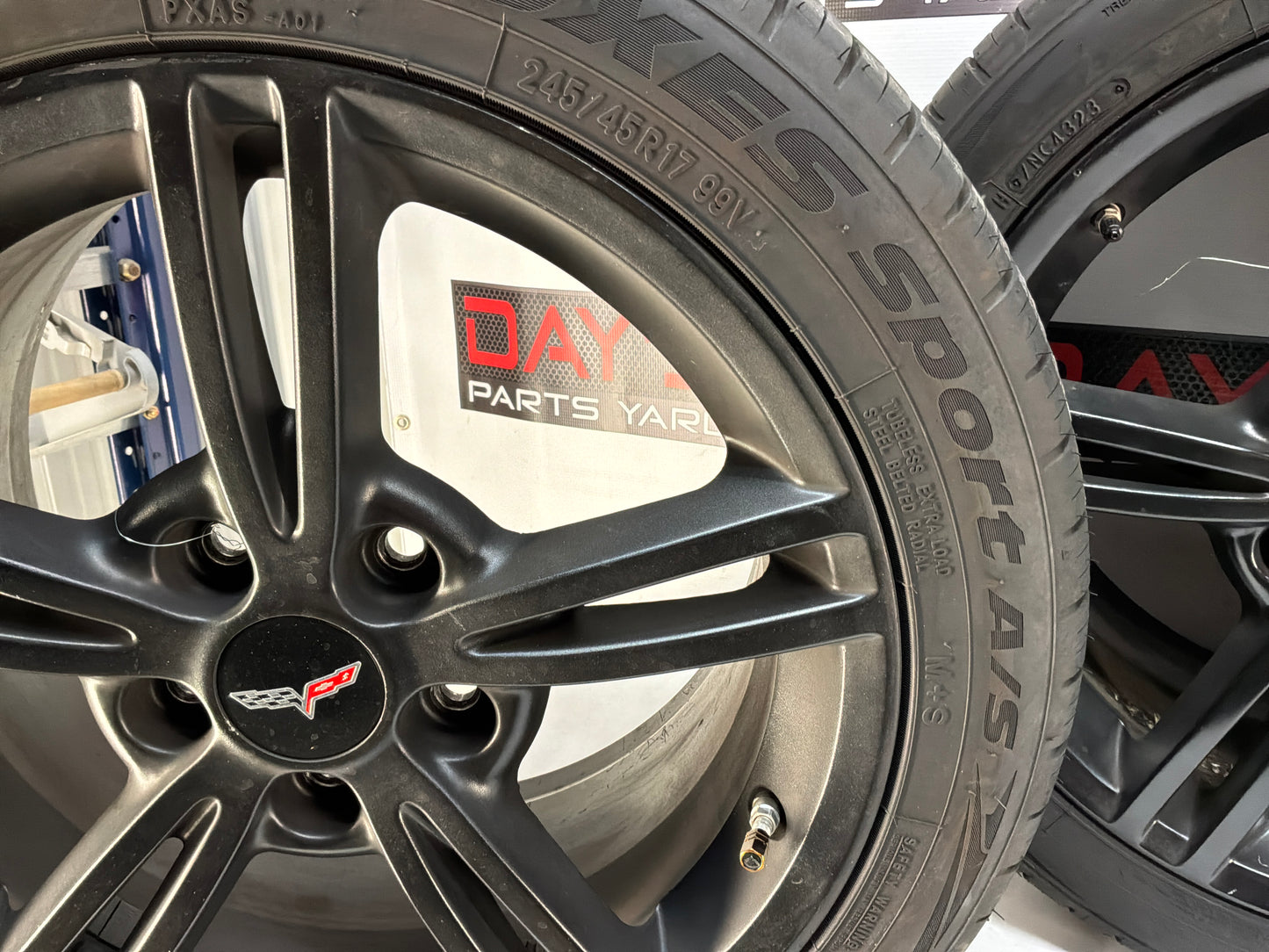 Chevy C6 Corvette Wheels and Tires 17x8.5 18x9.5 OEM
