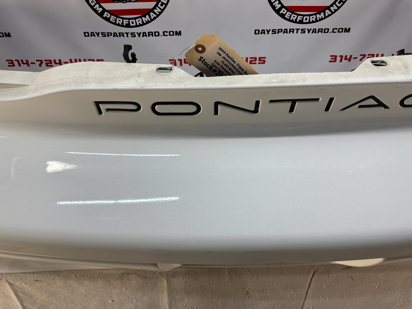 1999 Pontiac Trans Am WS6 Front Bumper White OEM