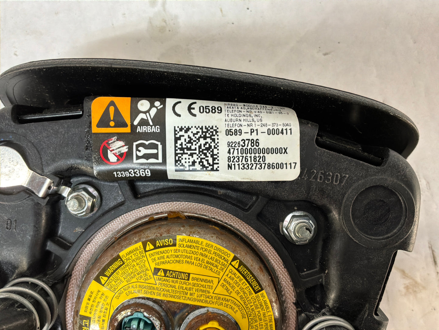 2014 Chevy Caprice PPV Steering Wheel Air Bag Airbag OEM