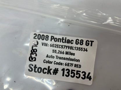 2008 Pontiac G8 GT RH & LH Bumper Red Reflector OEM - Day's Parts Yard