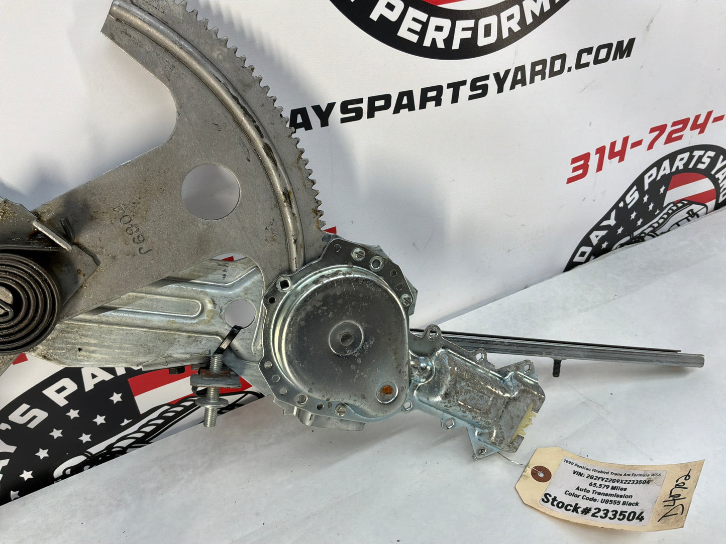 1999 Pontiac Firebird Trans Am Formula WS6  LH Driver Window Motor Regulator OEM