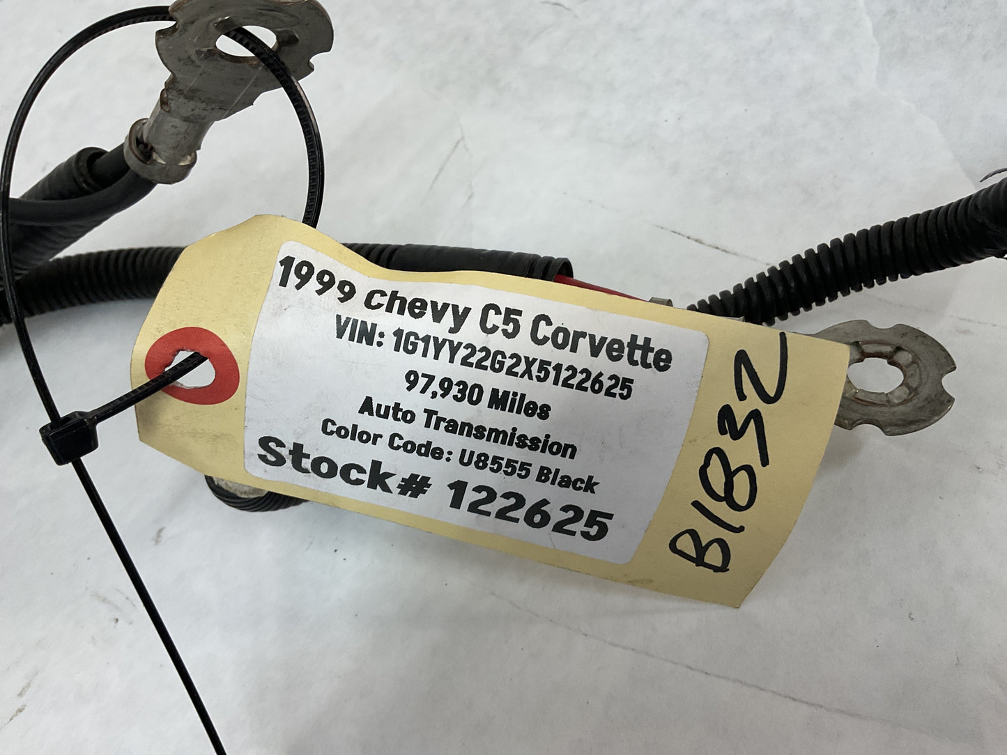 1999 Chevy C5 Corvette Positive Negative Battery Terminal Cable Wire Wiring Harness OEM