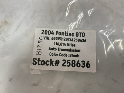 2004 Pontiac GTO EVAP Fuel Tank Line Hose Tube OEM
