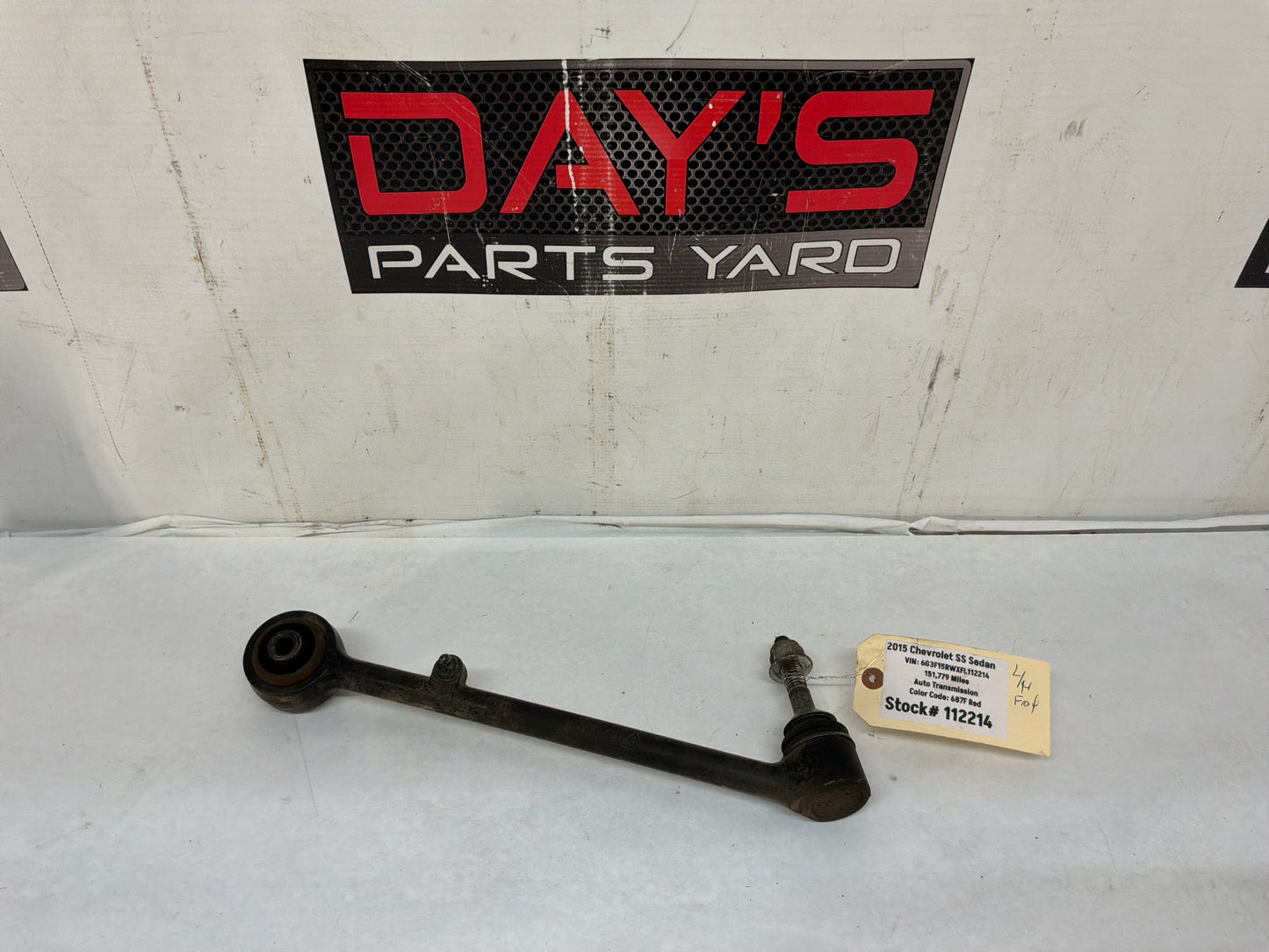 2015 Chevy SS Sedan LH Driver Front Suspension Lower Rearward Control Arm OEM