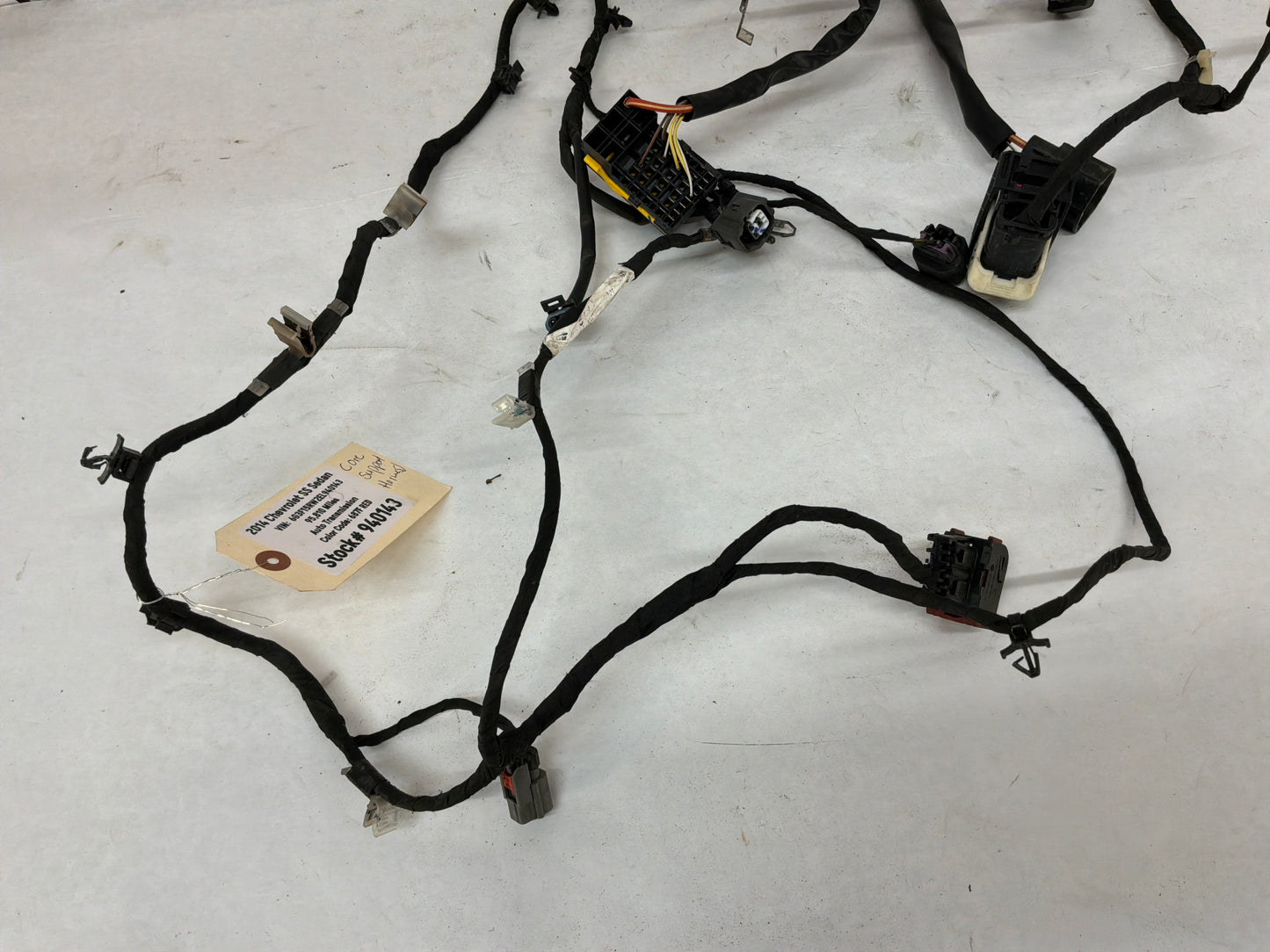 2014 Chevy SS Sedan Radiator Core Support Head Light Lamp Wiring Wire Harness OEM