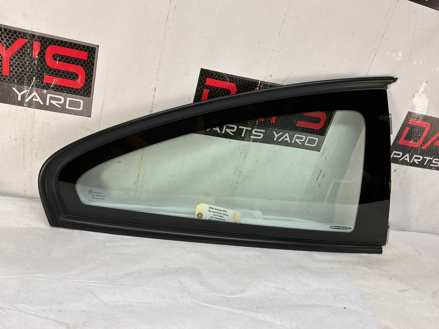 2005 Pontiac GTO RH Passenger Rear Quarter Window Glass OEM