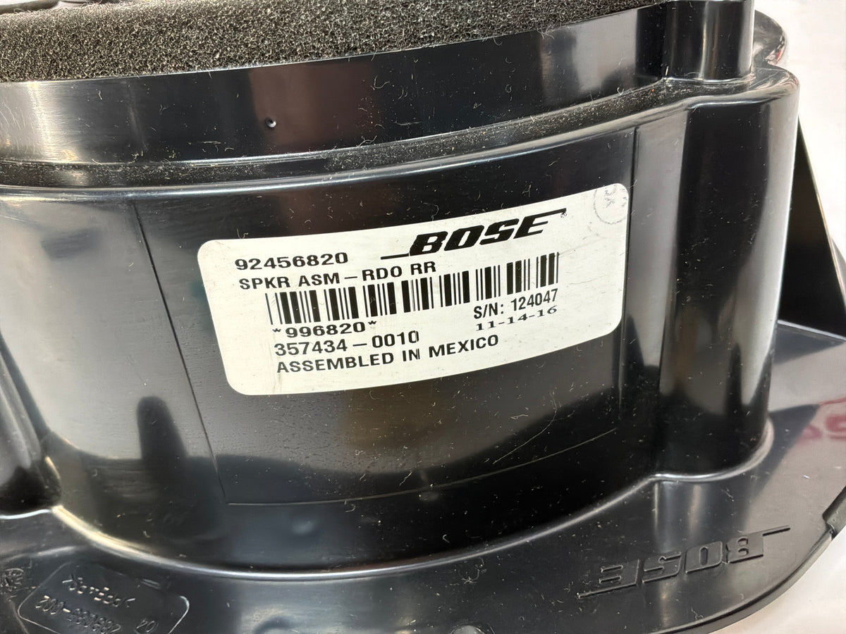2017 Chevy SS Sedan Bose Package Tray Parcel Shelf Rear Deck Speakers OEM