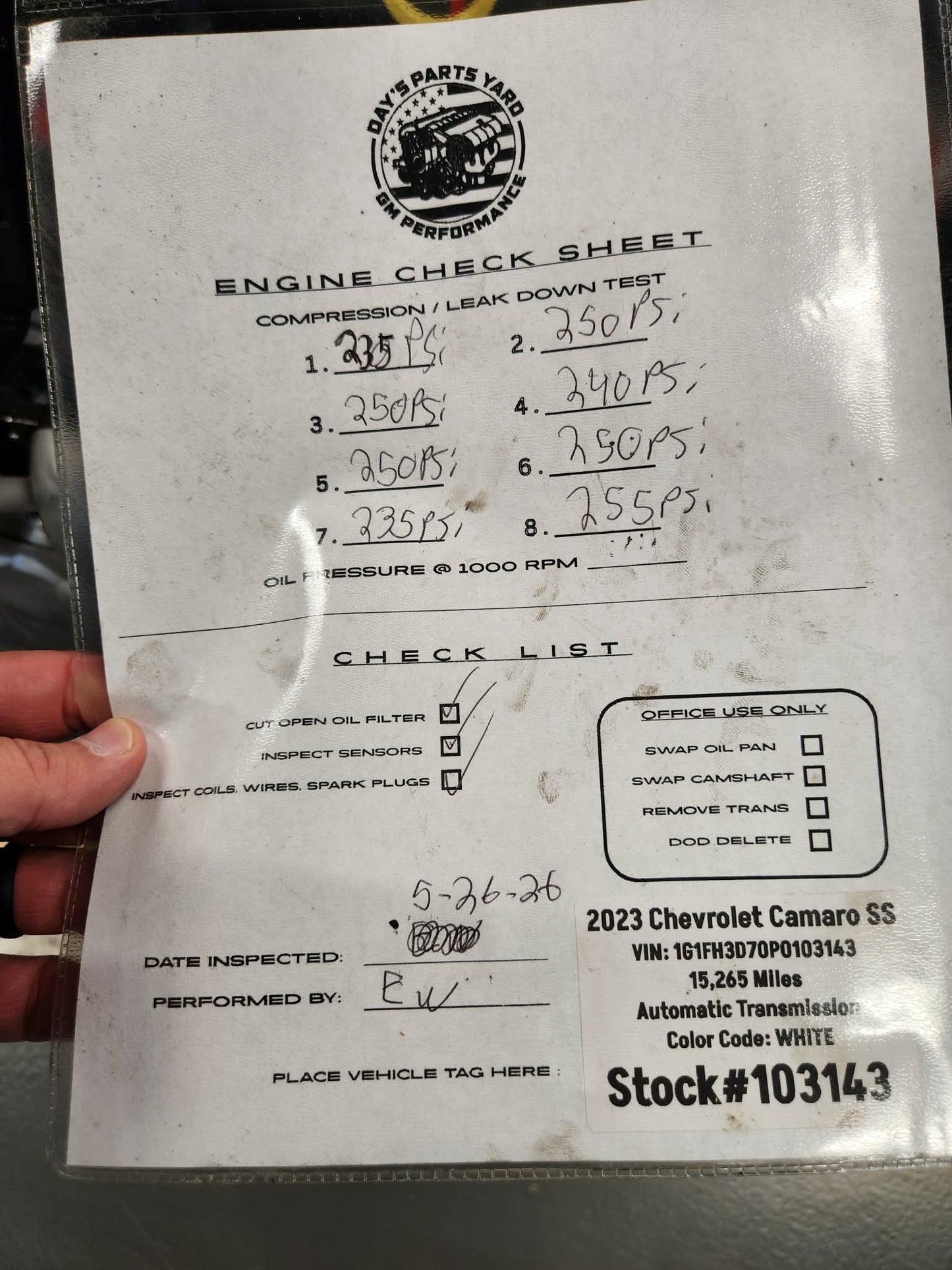6.2L LT1 Engine Motor Pullout 455HP Camaro Corvette