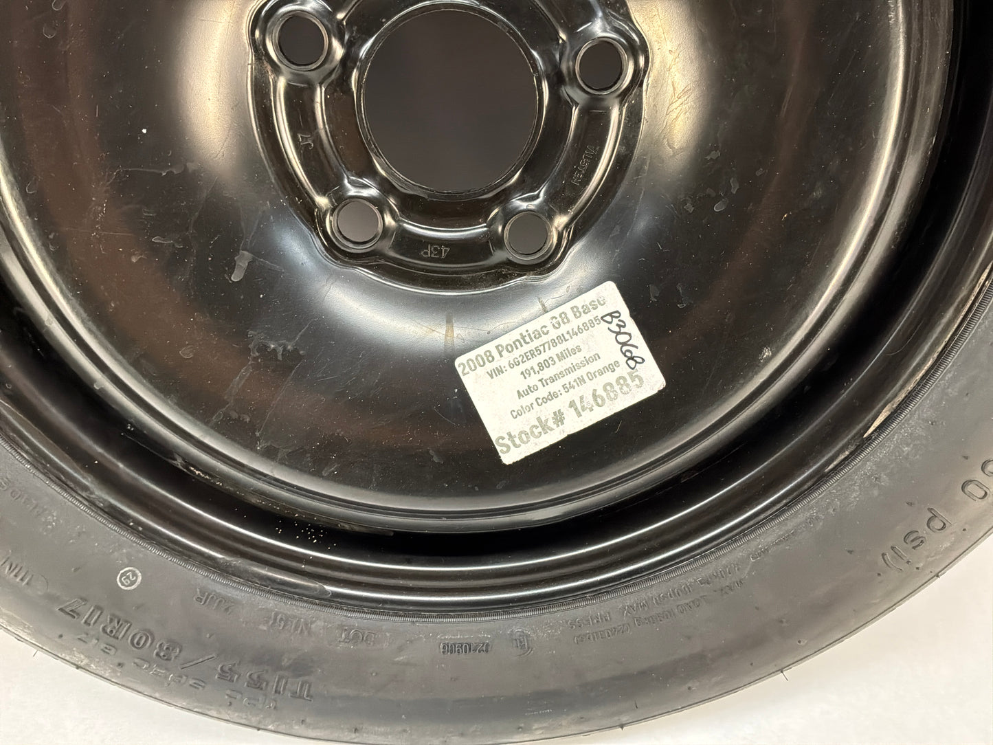 2008 Pontiac G8 Base Compact Spare Wheel & Tire OEM