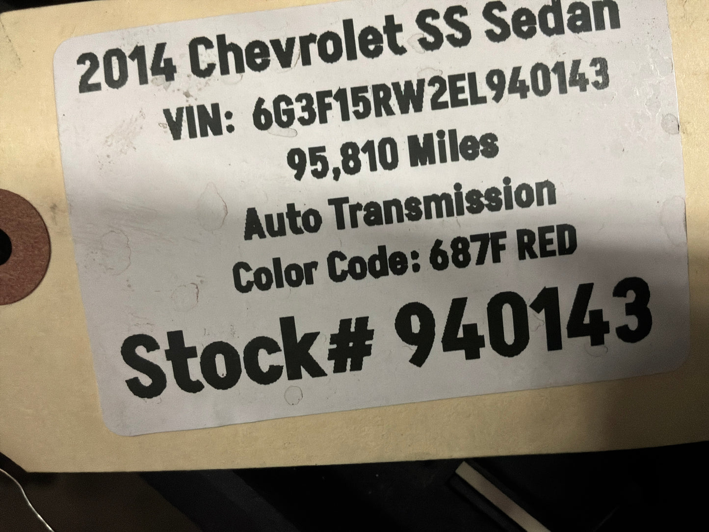 2016 Chevy SS Sedan Front and Rear Floor Mats Set OEM