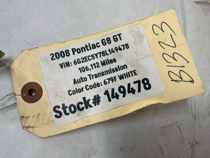 2009 Pontiac G8 Radiator Core Support Head Light Lamp Wiring Wire Harness OEM