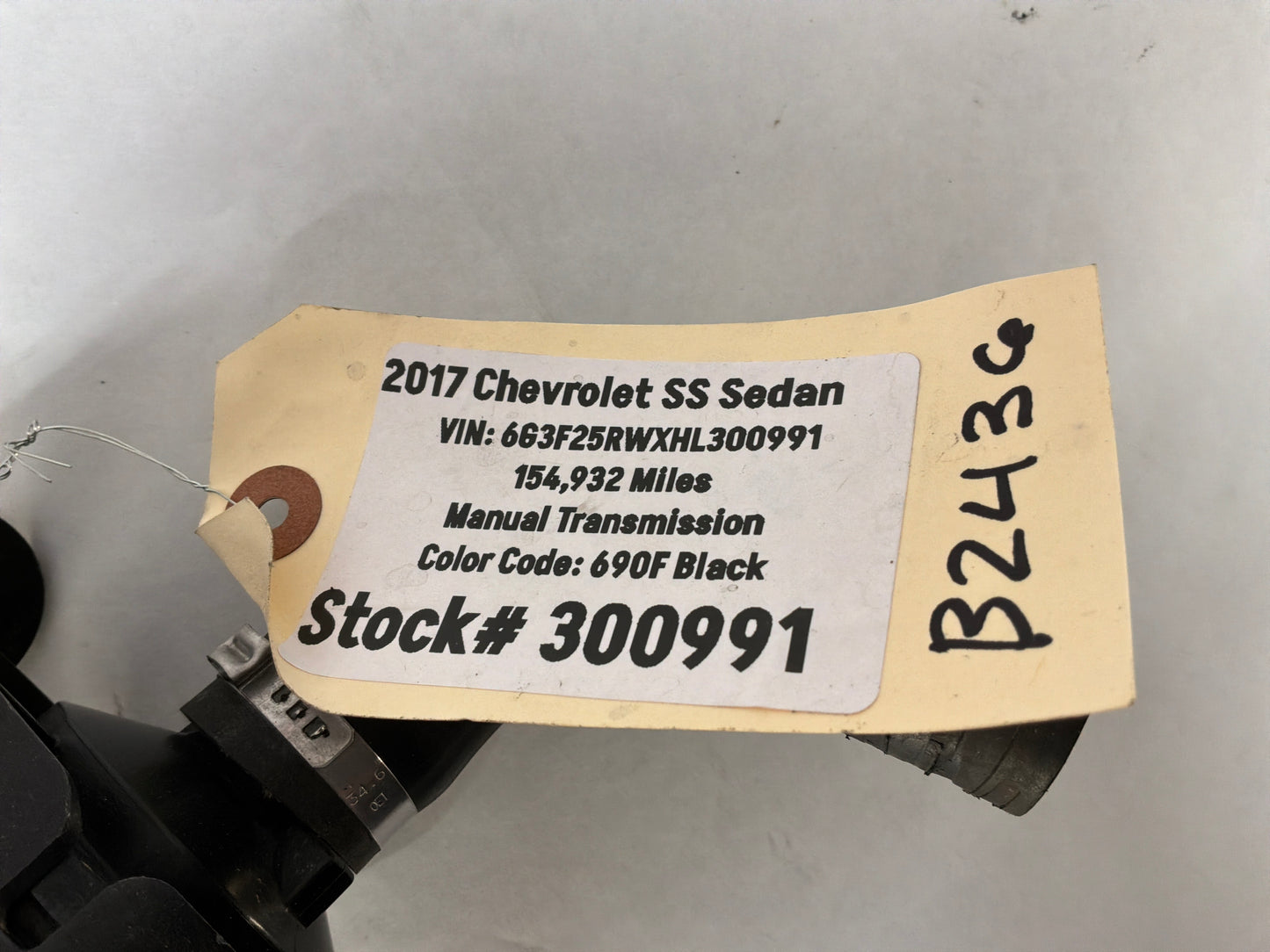 2017 Chevy SS Sedan Factory OEM Air Intake PCV Line Hose