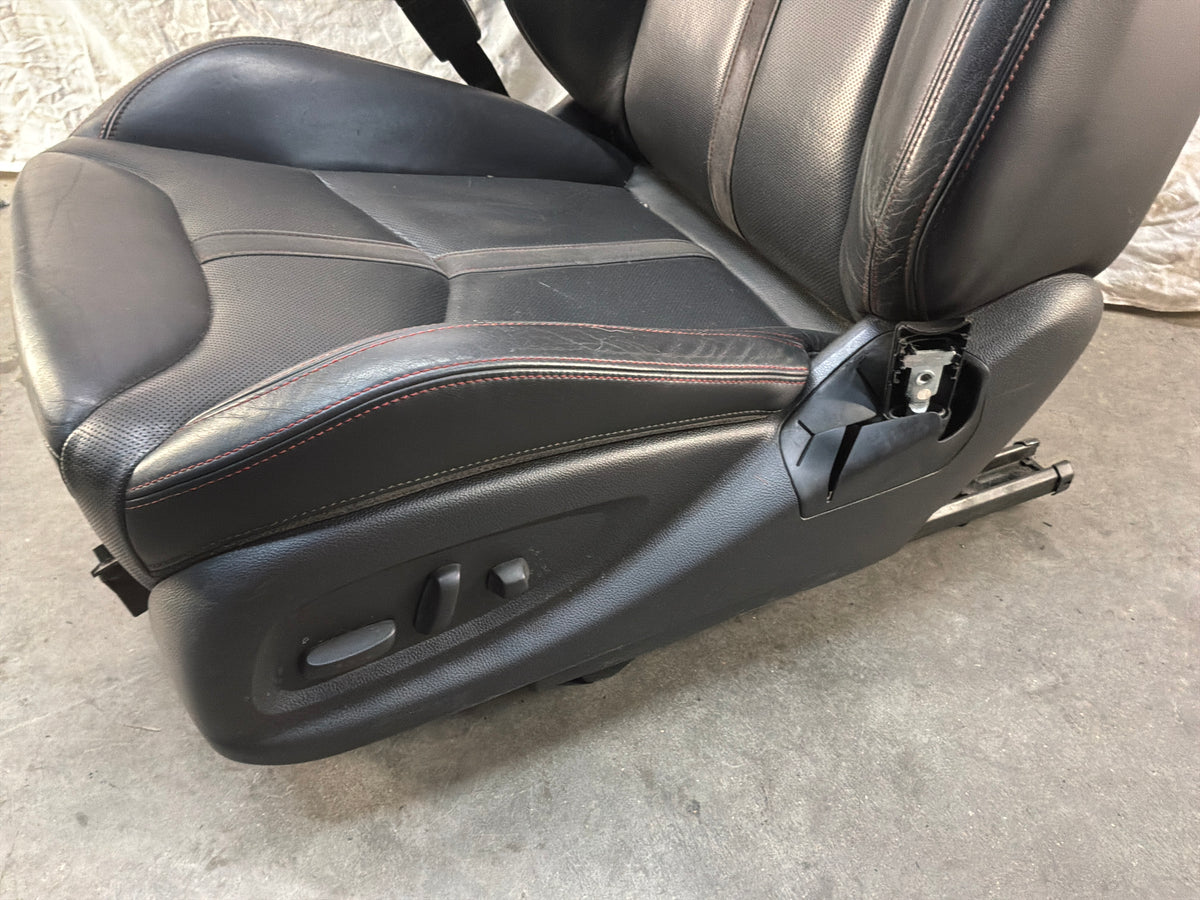 2017 Chevy SS Sedan Front LH Driver Seat Black Leather Alcantara Suede OEM