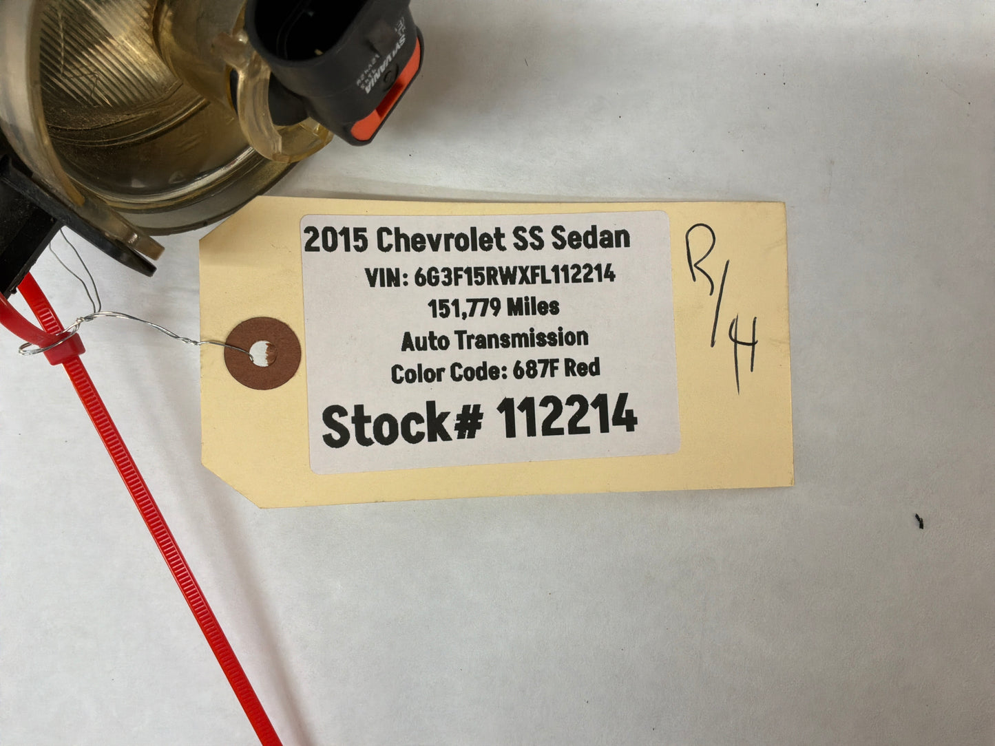 2015 Chevy SS Sedan RH Passenger Fog Light Lamp OEM