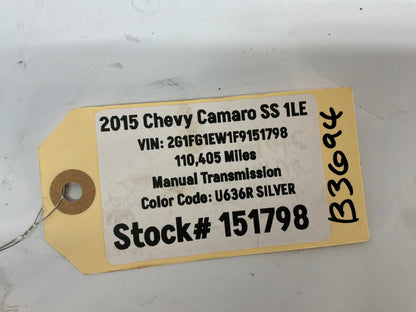 2015 Chevy Camaro SS 1LE Transmission Tunnel Body Brace Bracket OEM