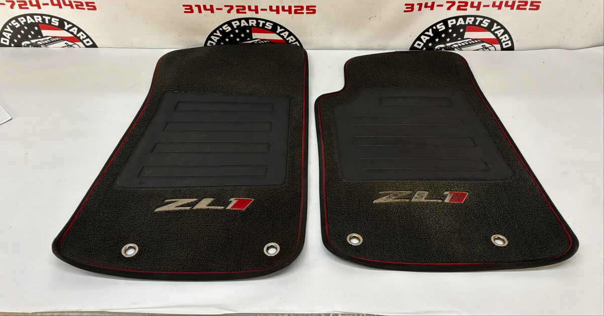 2013 Chevy Camaro ZL1 RH & LH Front Floor Mats Embroidered ZL1 Logo