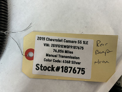 2015 Chevrolet Camaro SS 1LE Rear Bumper Tail Light Lamp Wire Wiring Harness OEM