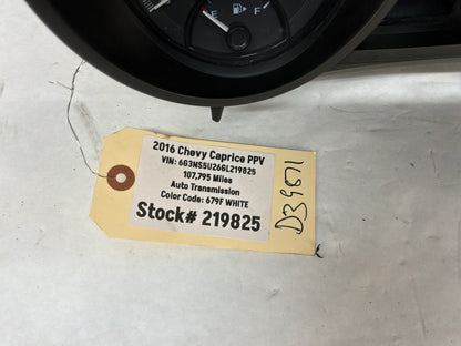 2016 Chevy Caprice PPV Gauge Cluster Speedometer Instrument Panel OEM