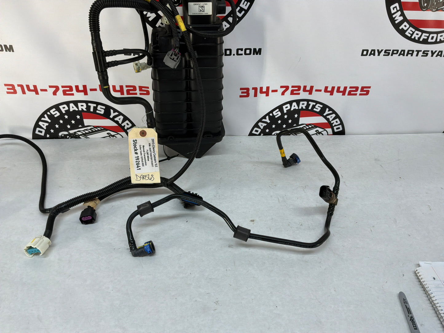 2013 Chevy Camaro 1LE Charcoal Canister Evap Lines Hoses Tubes Fuel Tank Wire Wiring Harness OEM