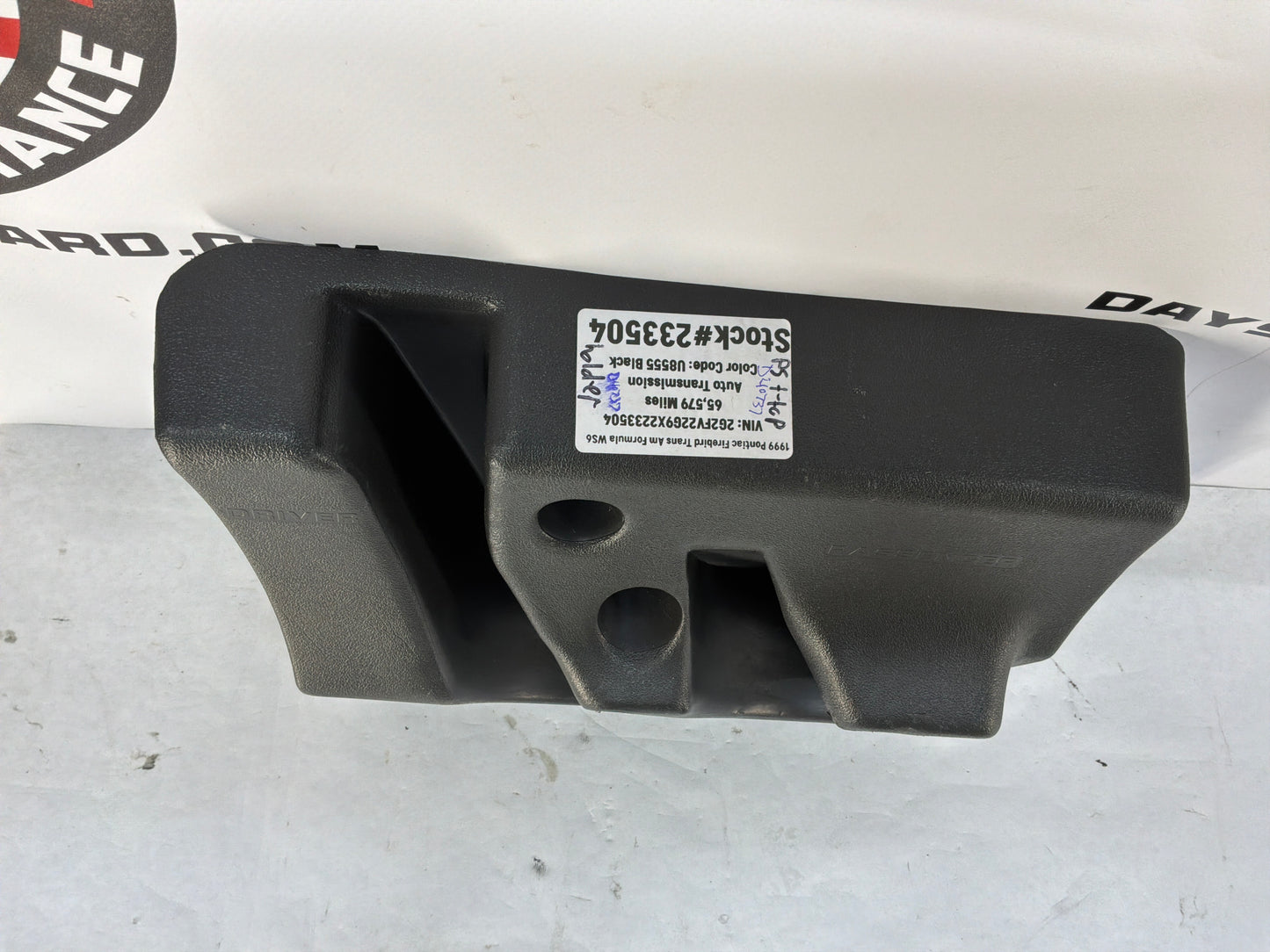 1999 Pontiac Firebird Trans Am Formula WS6 RH Passenger Cargo Trunk Well T-Top Storage Holder OEM