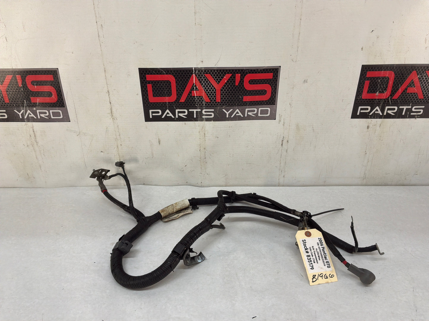 2006 Pontiac GTO Starter Alternator Positive Negative Battery Cable Wire Wiring Harness OEM