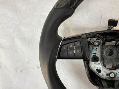2011 Cadillac CTS-V Coupe Carbon Fiver Steering Wheel Black Leather w/ Saffron Stripe OEM