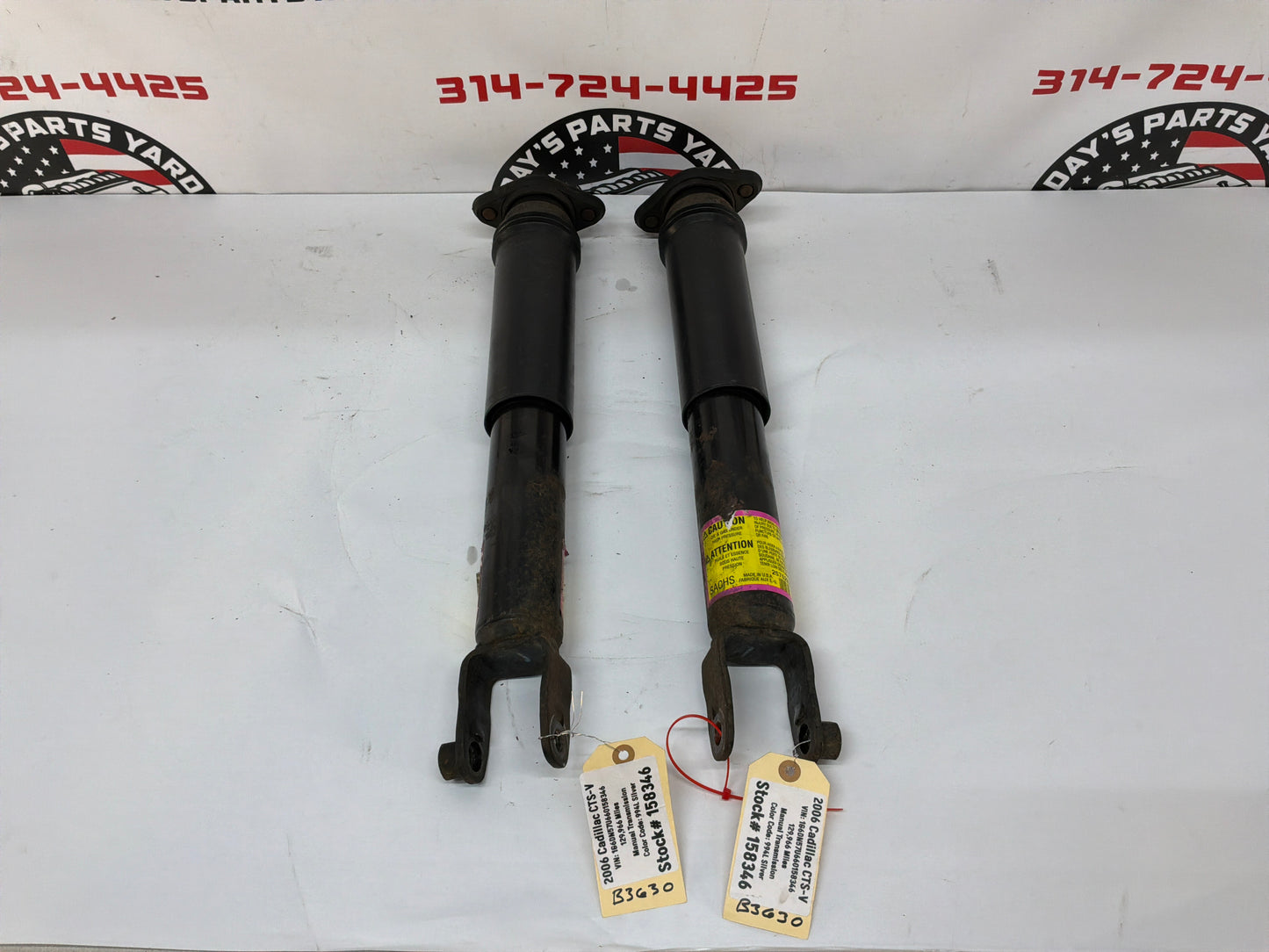 2006 Cadillac CTS-V RH & LH Rear Shock Absorber w/ Upper Mount OEM