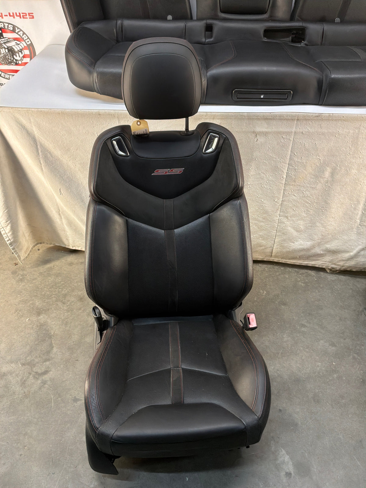 2014 Chevy SS Sedan Seats Fronts and Rears Black Leather Alcantara Suede OEM