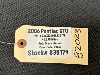 2006 Pontiac GTO Floor Mats Aftermarket