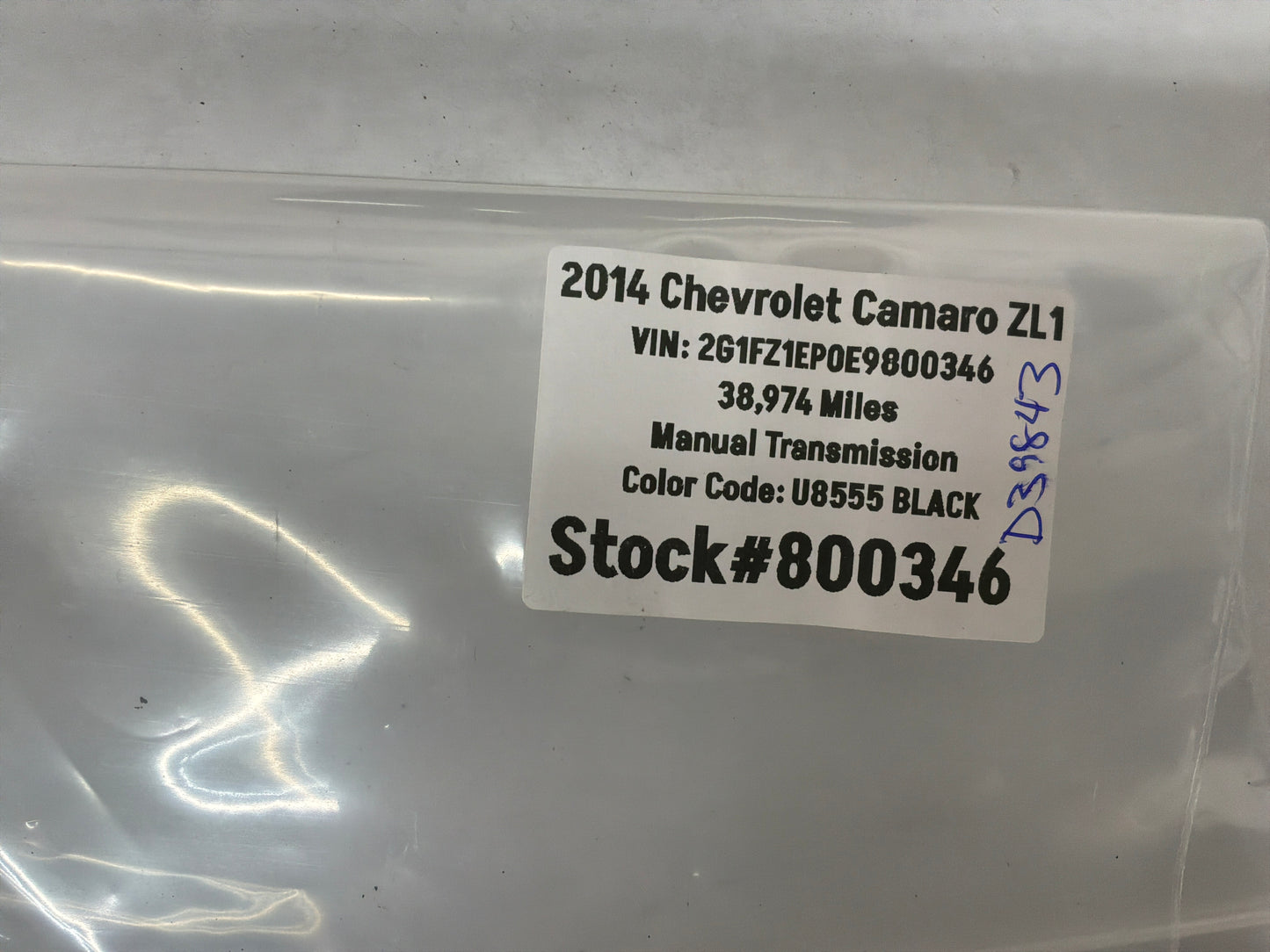 2014 Chevy Camaro ZL1 Fuel Gas Tank Filler Door Cover Black OEM