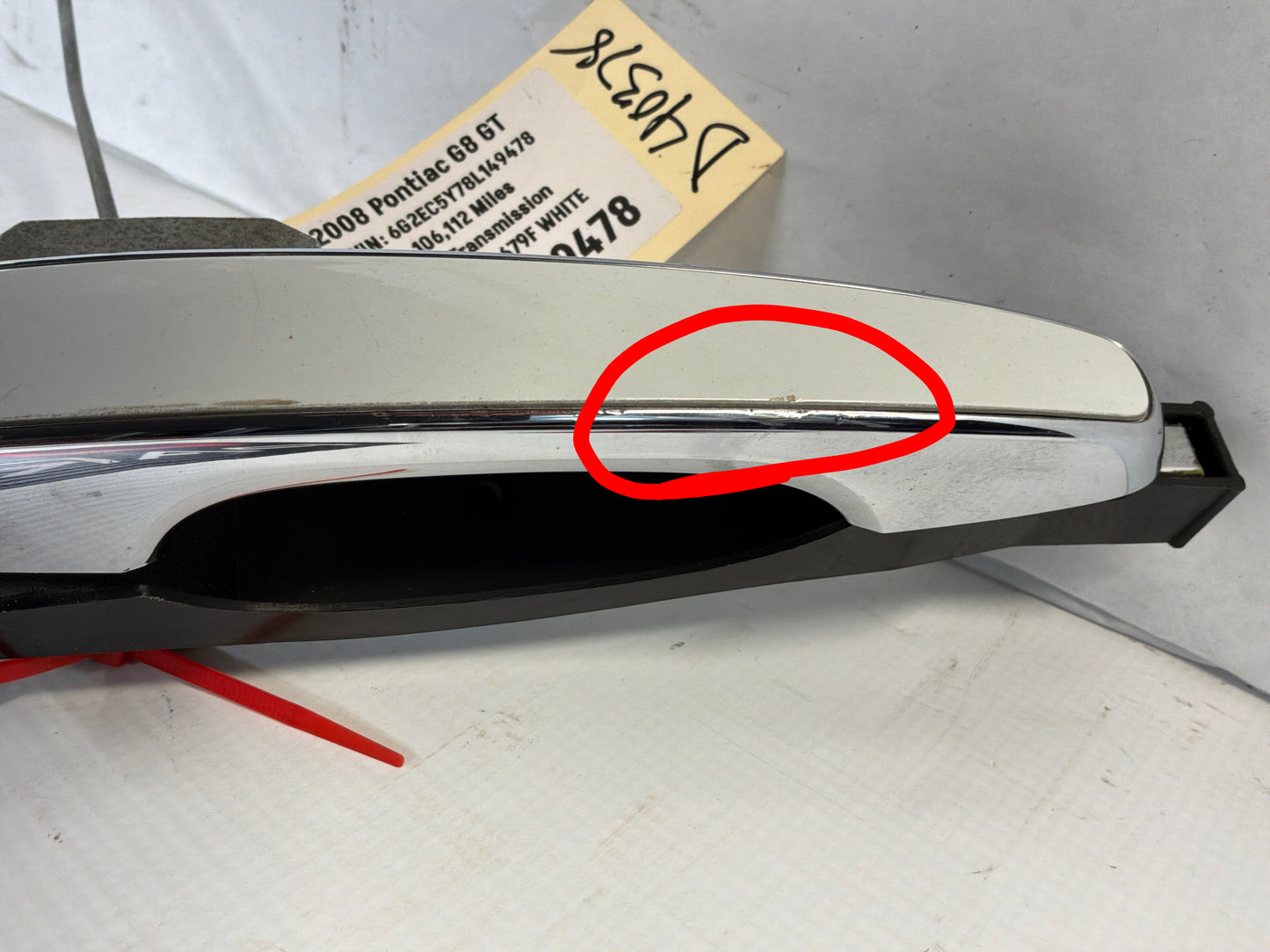 2008 Pontiac G8 GT Front RH Passenger Exterior Door Handle OEM