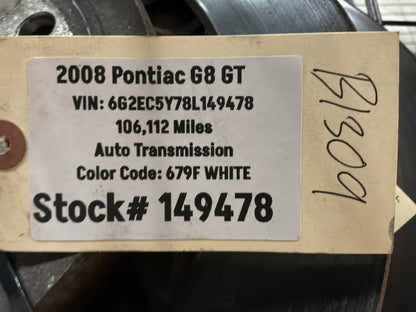 2008-09 Pontiac G8 GT Brembo Brake Calipers Front and Rear OEM